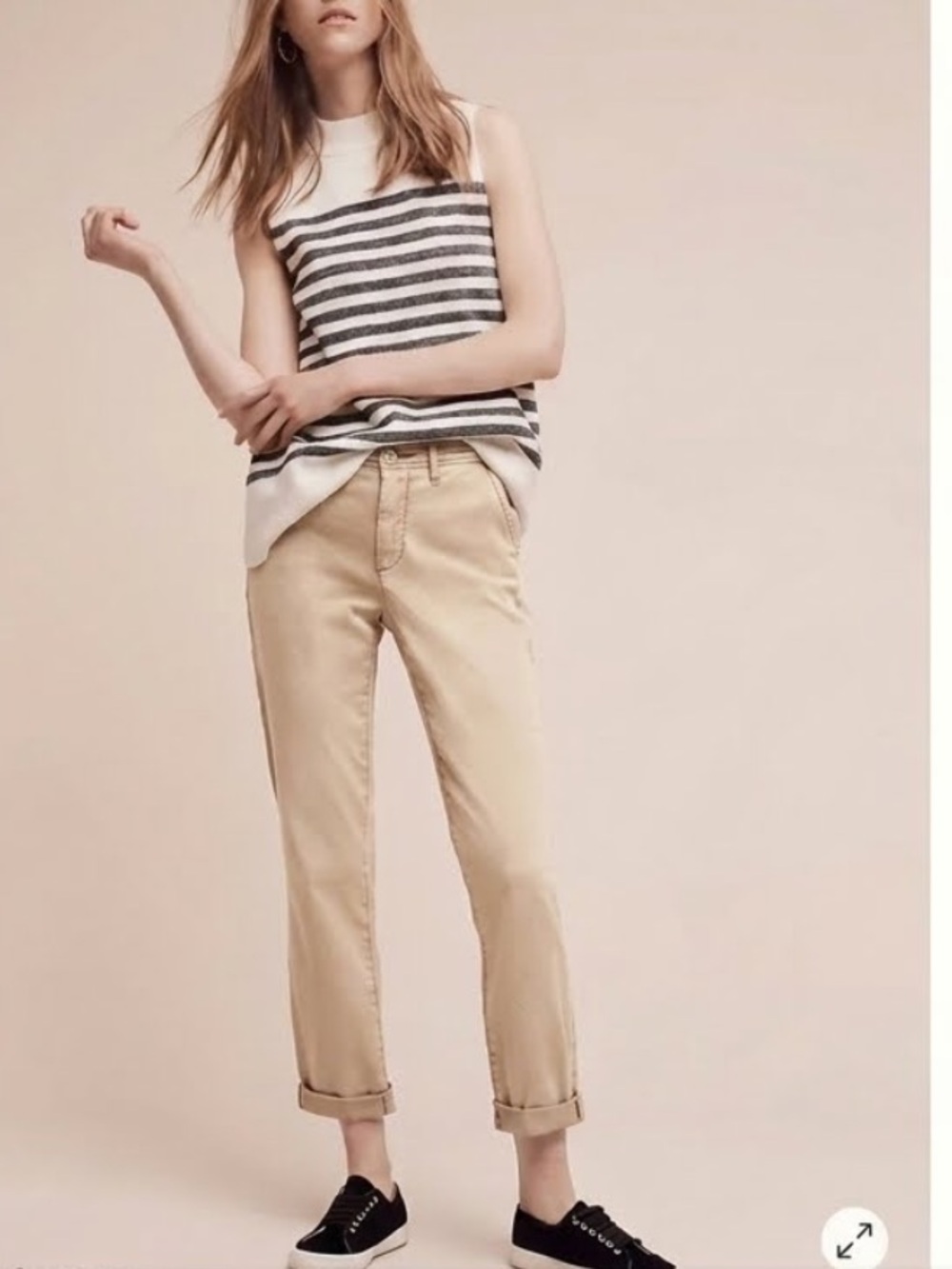 Pilcro and the Letterpress Beige “Hyphen” Chino Trousers